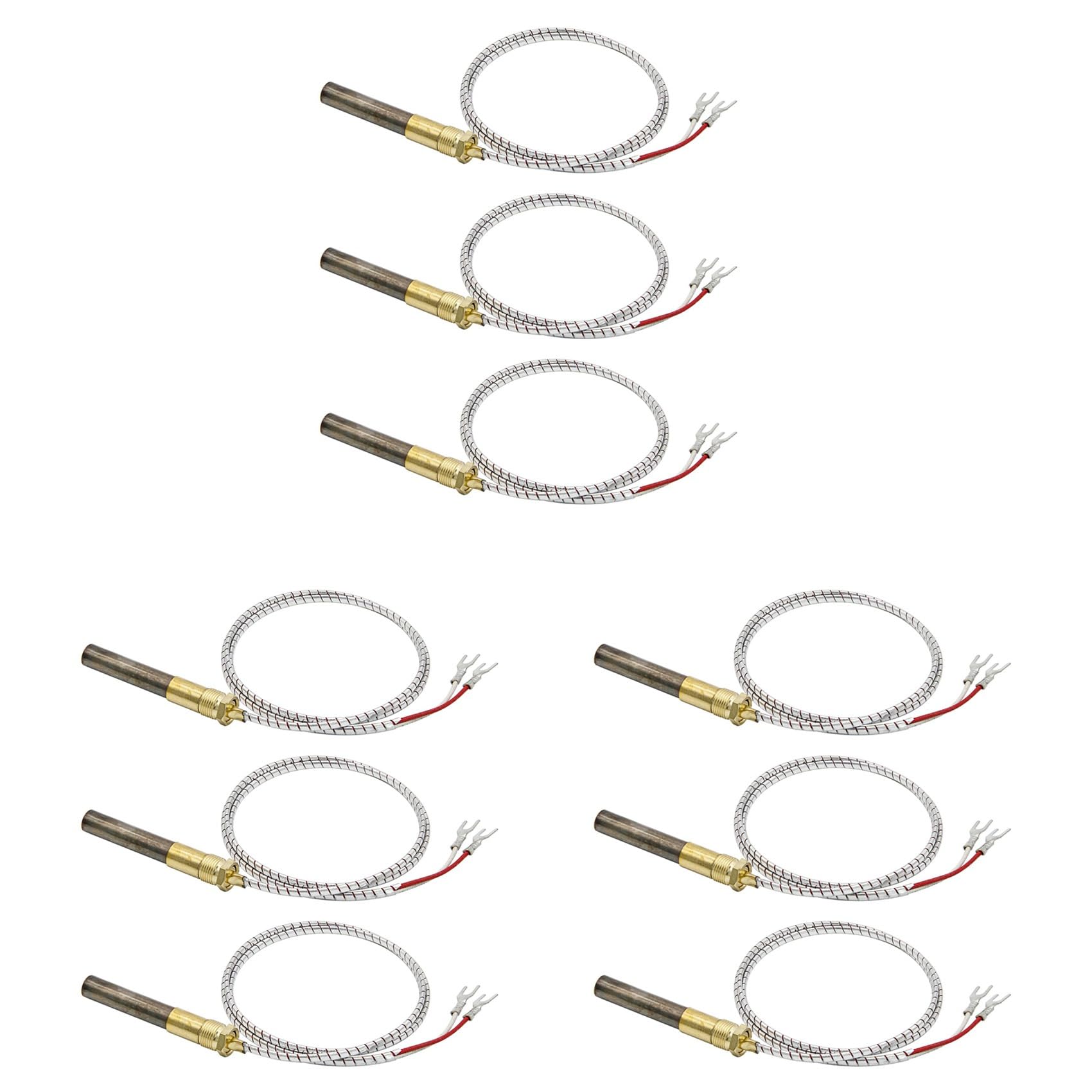 Jnchdghwa Photo Color 36In 750Mv Thermopile Fit For Heat Glo Heatilator, 750℃ Millivolt Thermocouple Replace For Fireplace Parts Q313a, 9Pcs