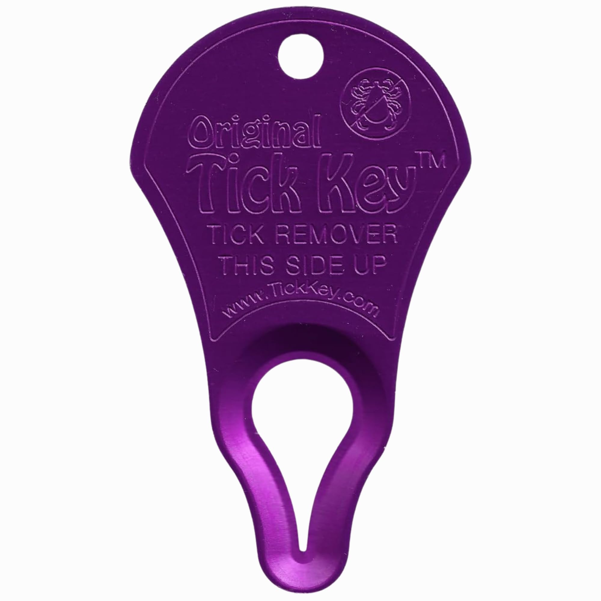 The Original Tick Key - Tick Detaching Device - Portable, Safe and Highly Effective Tick Detaching Tool (Purple)