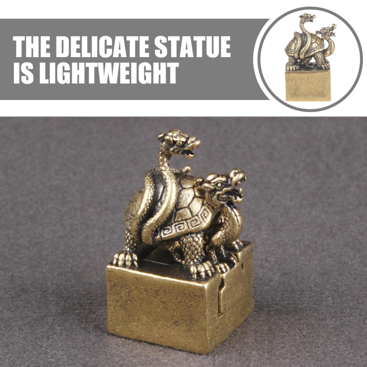 亀と鳥のブロンズ彫刻 中国古美術印章成獣親子式細工