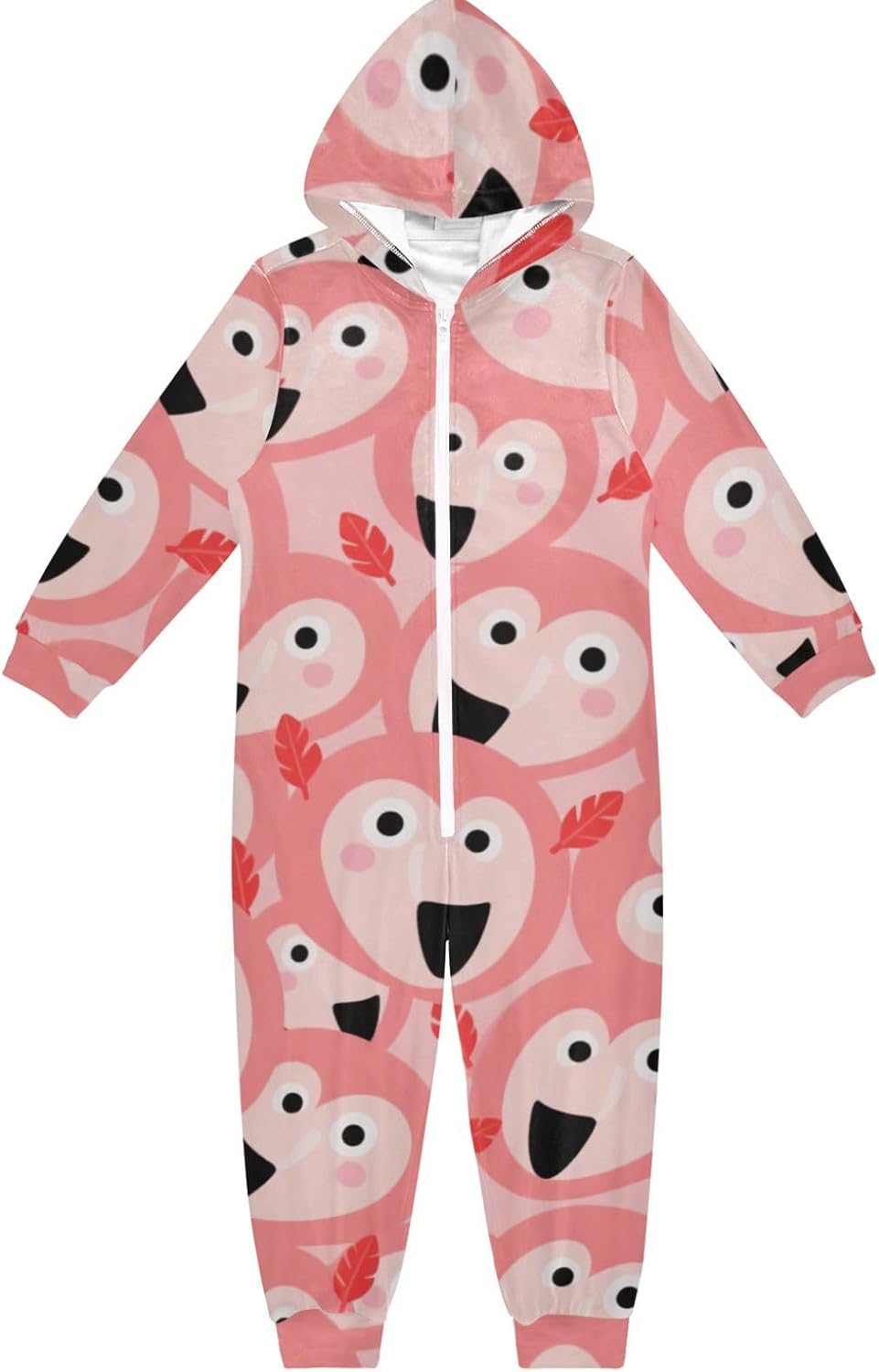 Onesie Pajamas Long Sleeve Hooded Sleepwear Holiday Loungewear for Christmas Home 4-14Y