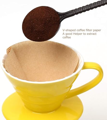 Miniatura 7 de Filtro de papel de café, 80 piezas de filtro de café de goteo desechable, accesorios para cafetera sin blanquear para filtrar al hacer café por