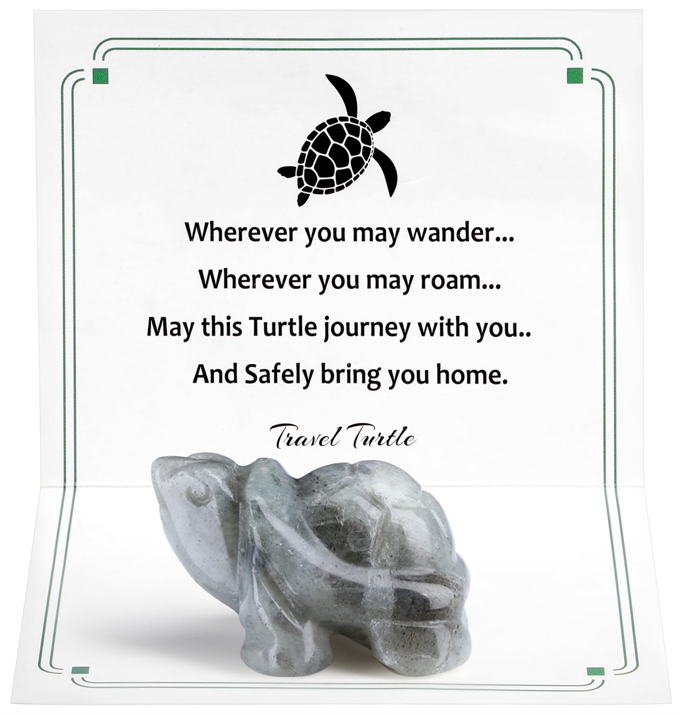 Figurine de tortue en labradorite sculptée à la main pour une décoration minérale unique