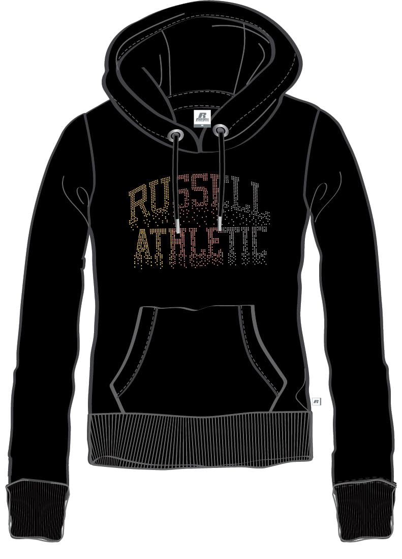 Russell Athletic A01082-IO-099 PULLOVER HOODY Sweatshirt Women's BLACK Size XL