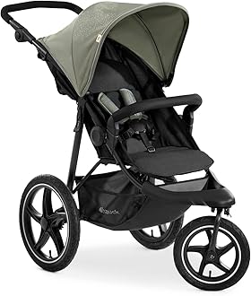Hauck Runner 2, Mickey Mouse Olive - Robust All Terrain Buggy, XL Pneumatic Air Wheels, Jogging & Running Style Pushchair, with Raincover