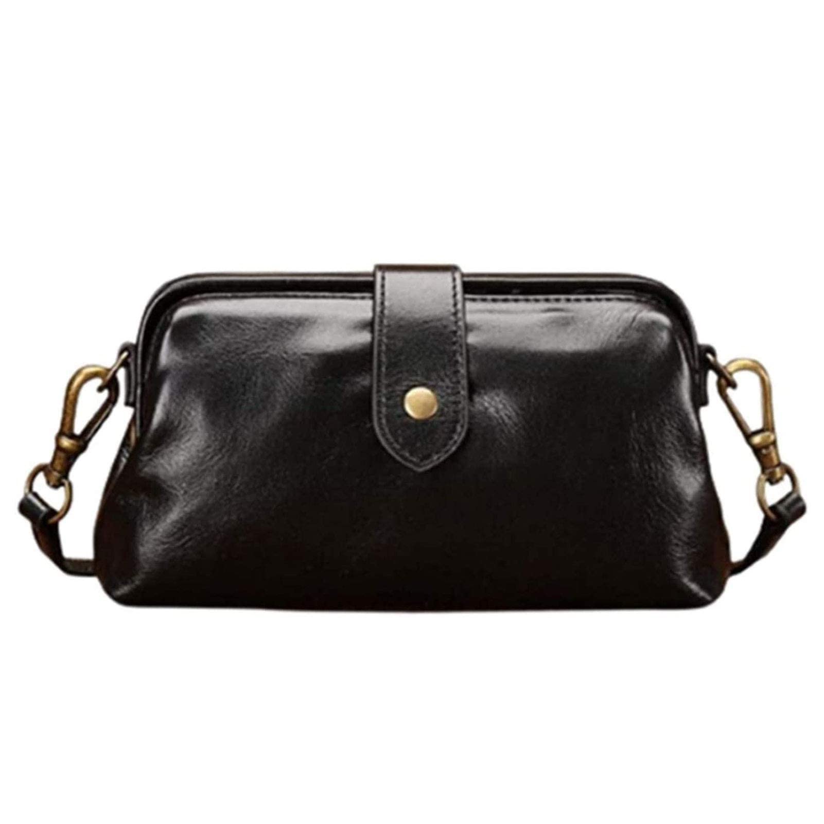 SUDORFPremium Leather Retro Handmade Bag, Ladies Vintage Leather Purse Shoulder Purses Messenger Bag Doctor Bag