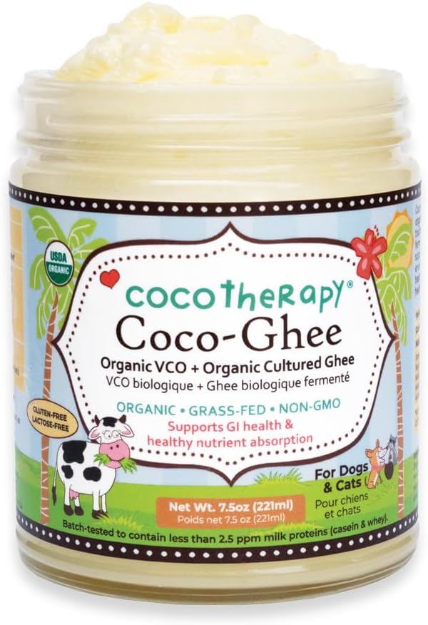 CocoTherapy Coco-Ghee Organic Virgin Coconut Oil and Organic Cultured Ghee, 7.5oz