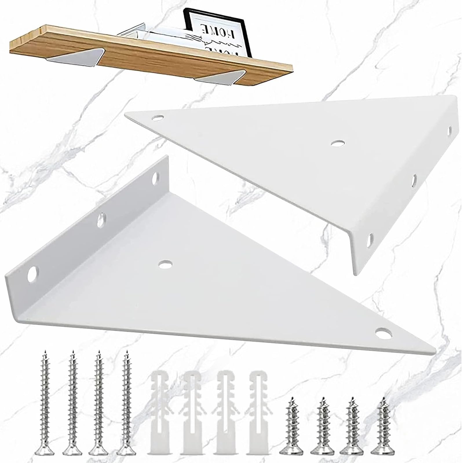 Mensola Bianca 80x30x1.8 Cm Fai Da Te - Minimalista, Pensile, Per Parete, In Legno Melaminico - Foto 10
