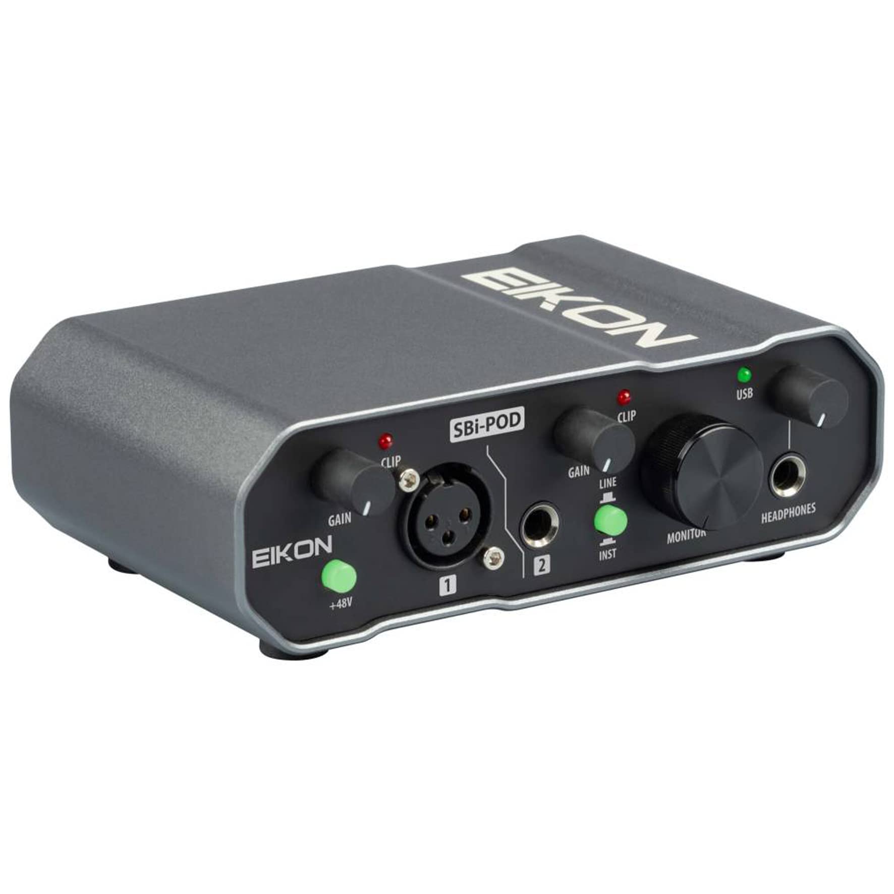 Proel EIKON SBi-POD - Interfaccia audio USB 2.0 con 2 In & 2 Out, qualità da studio per la registrazione domestica o mobile, lo streaming live o il podcasting