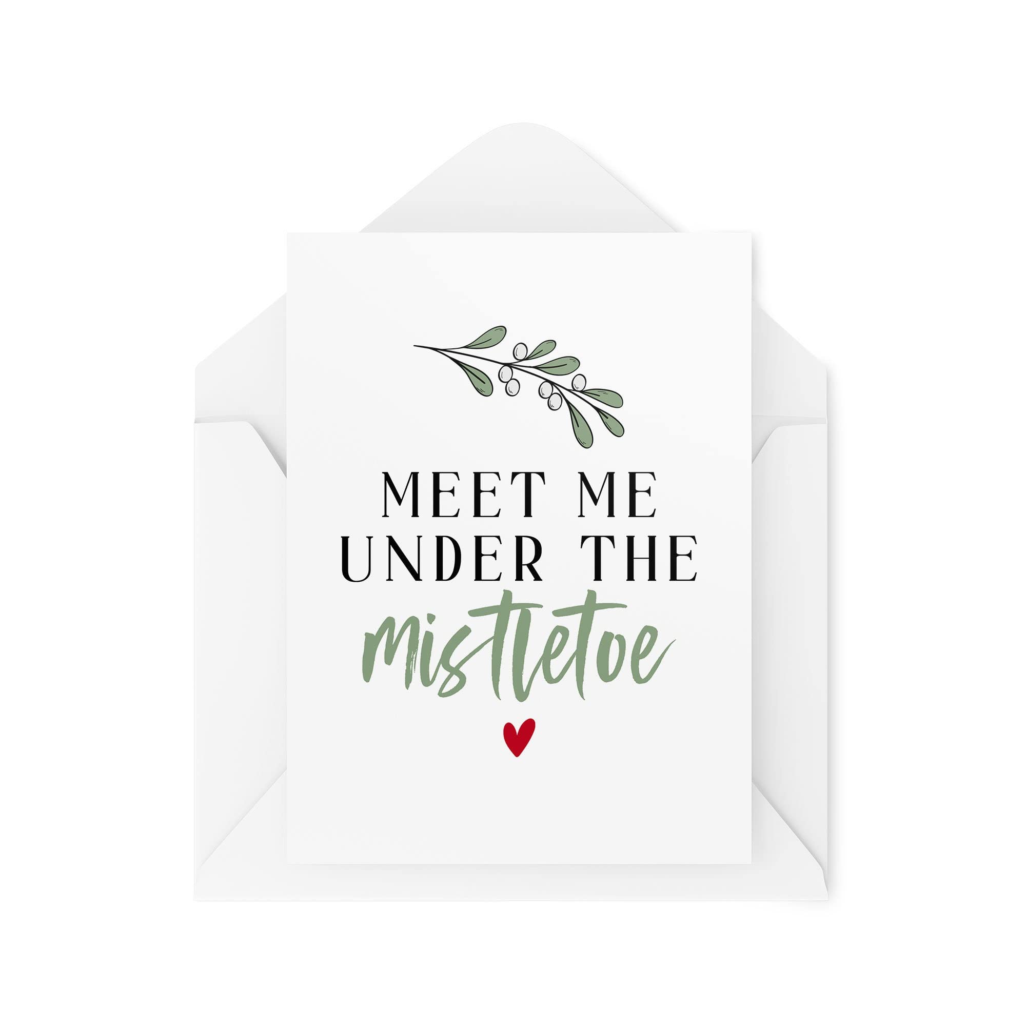 Funny Novelty Christmas Cards | Meet Me Under The Mistletoe | Cheeky Christmas Present Xmas Celebration | Banter Joke Funny | CBH1399