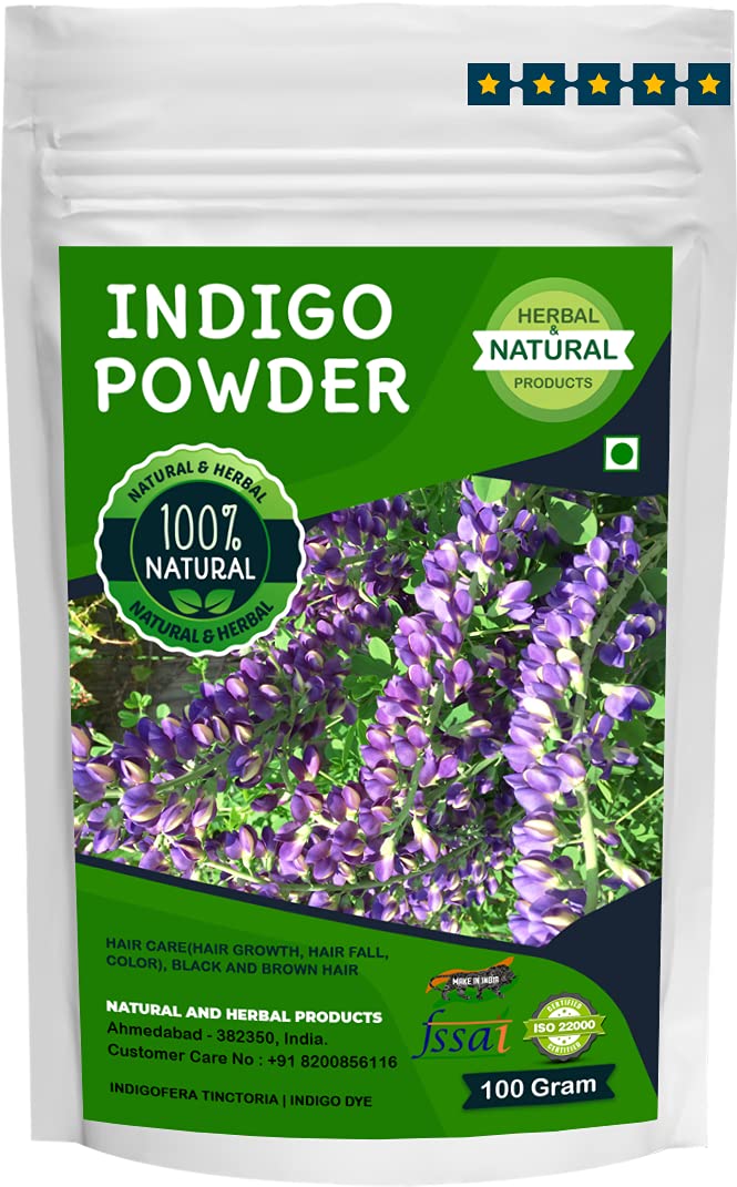 Indigo Powder | Indigofera Tinctoria | Indigo Dye For Hair Care(Hair Growth, Hair Fall, Color), Black and Brown Hair - 100Gram-picture-46