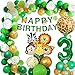 3 Anno Giungla Decorazione di Compleanno Palloncino Ragazzi ,AcnA 3 compleanno bimbo Palloncini Animali Giungla di Safari Happy Birthday Striscione Decorazioni Ragazzo 3 Anno Compleanno Riutilizzabile