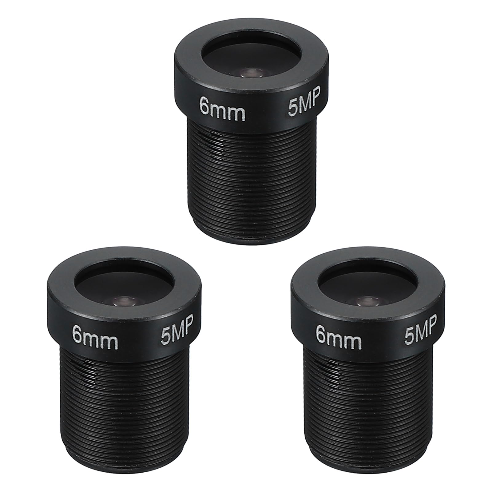 PATIKIL 2.8mm CCTV Camera Lens, F1.8 FPV Security Lens 3MP 140°/112°/84° Wide Angle M12 Threaded Dia for IP Camera Panoramic, 3 Pack