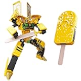 Ice Cream Transformer Toy 2 in 1 – Popsicle to Robot Action Figure, DIY Educational Building Toy for Kids & Adults, Birthday Party Gift for Boys
