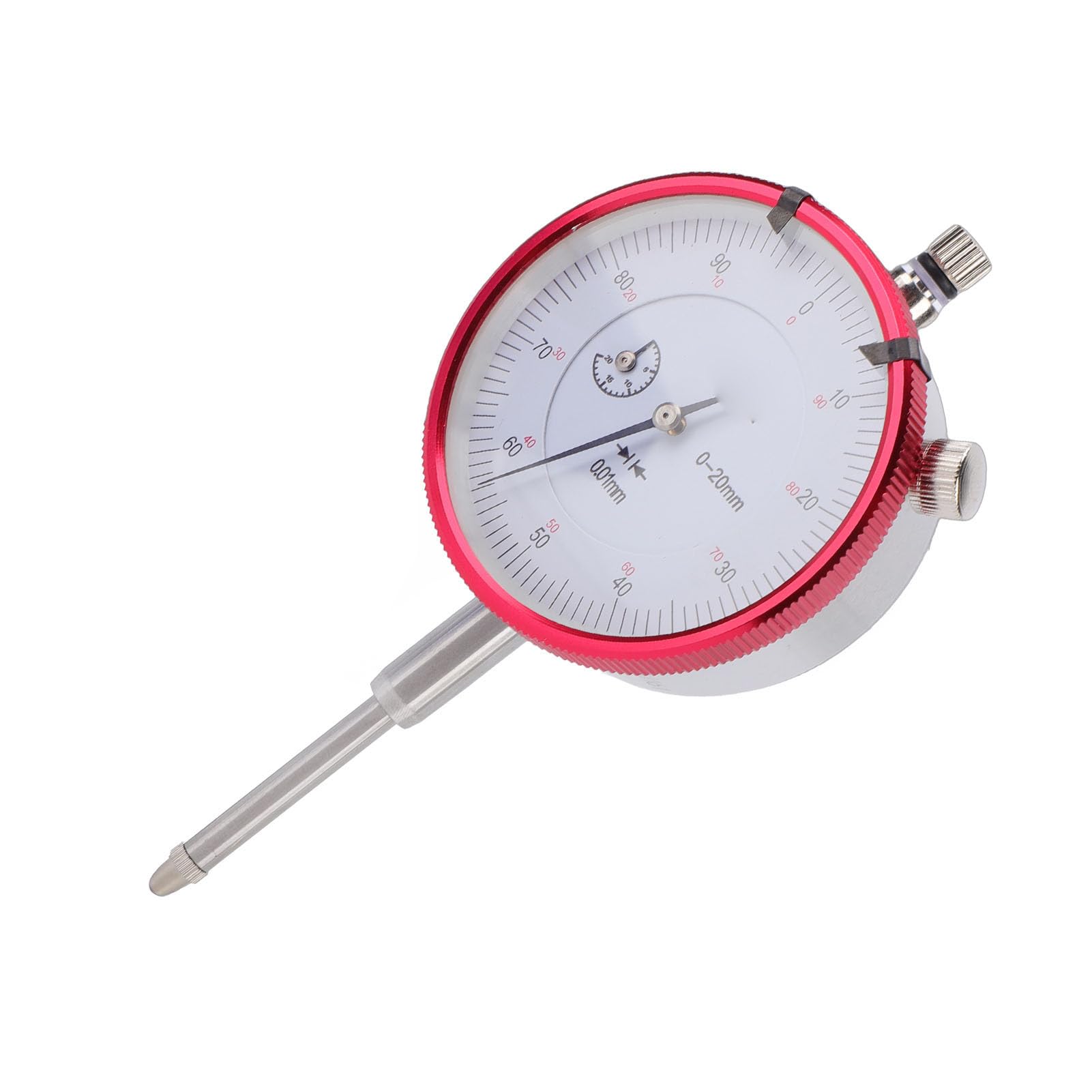 Jiawu Comparatore a Quadrante Indicatore per Test a Quadrante Industriale con Lavorazione Ad Alta Precisione per Gamma 0-20 Mm Precisione 0,01 Mm, Acciaio Inossidabile Antiruggine per Tornio da