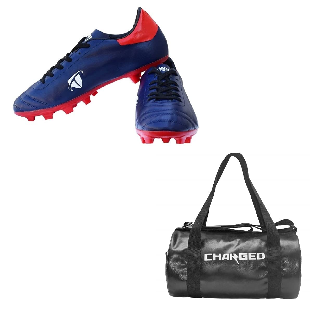 charged Sports Bag Adena Black With Gowin Football Shoe Ace Navy Red Size-7-picture-49