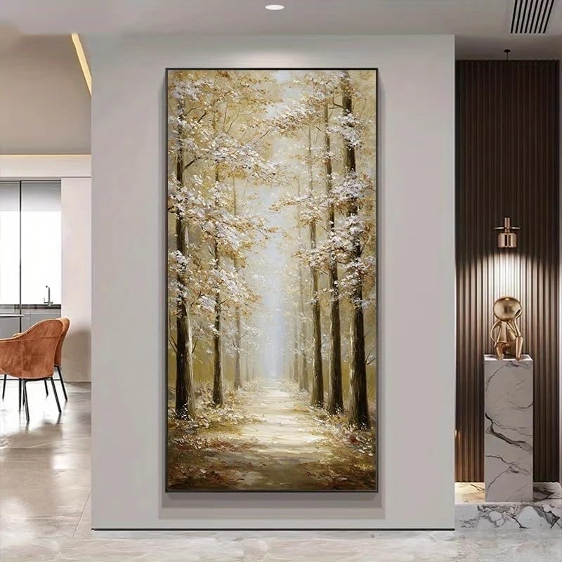 Cuadro abstracto para salones pequeños solución decorativa elegante en oro 2