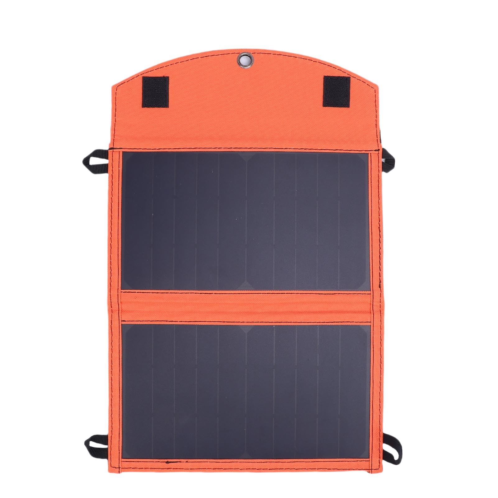 Cargador plegable de panel solar eficiente de 14 W, plegable, USB A, USB C, para actividades al aire libre, silicona monocristalina