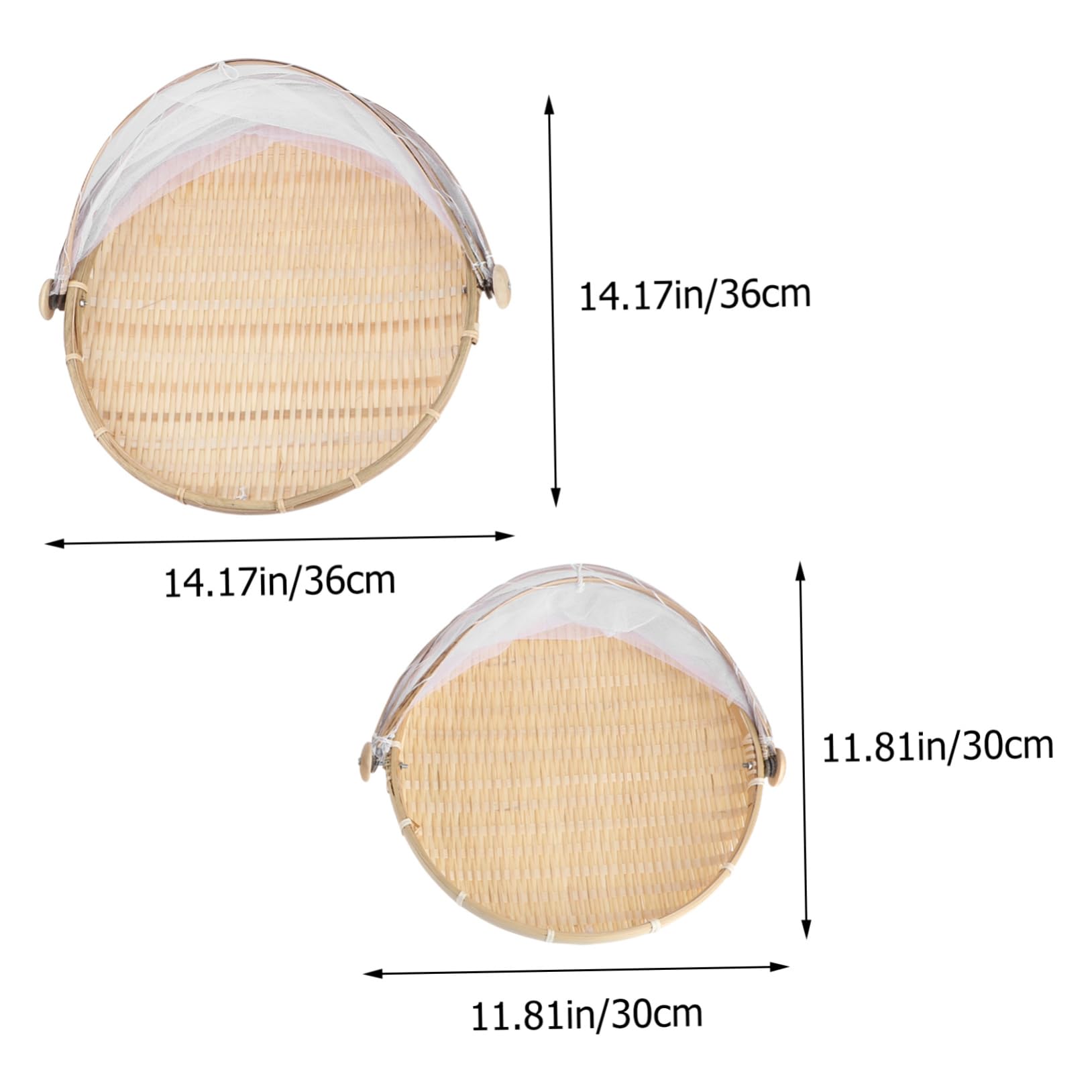 Alipis 2PCS Storage Basket Woven Sieve Dustpan for Home Organization Multi Purpose Baskets for Farmhouse Decor and Use