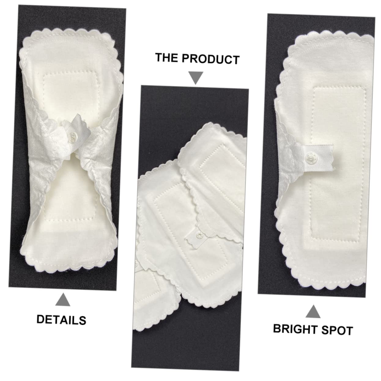 FOMIYES 3er-set Wiederverwendbare Binden Menstruationsbinden Slipeinlagen Aus Baumwolle Für Frauen Weich Bequem Und Hautfreundlich 10 Stück X 3