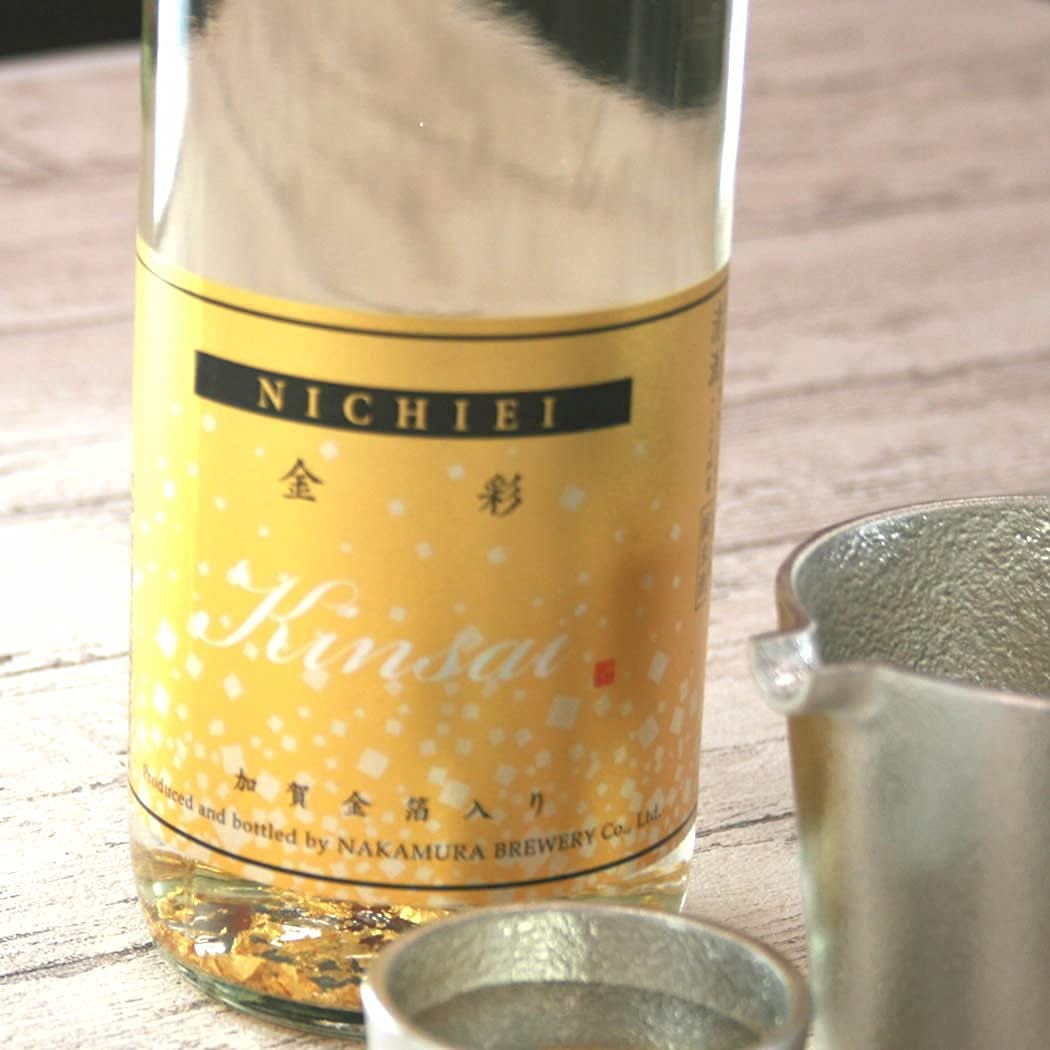 Amazon.co.jp: 中村酒造 金箔が入った雅な金沢銘酒 金彩 (720ml
