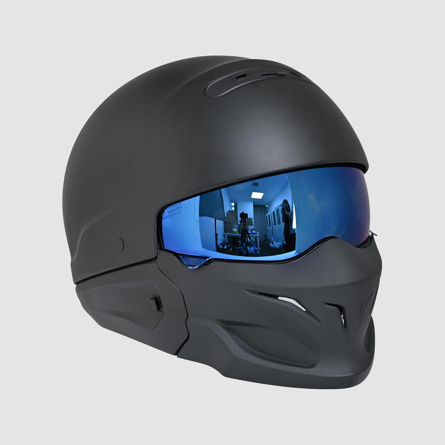 Compatible with EXO Covert Visor Replacement Motorcycle Helmet Visor Sun Protection Anti-Scratch, Universal(Blue)
