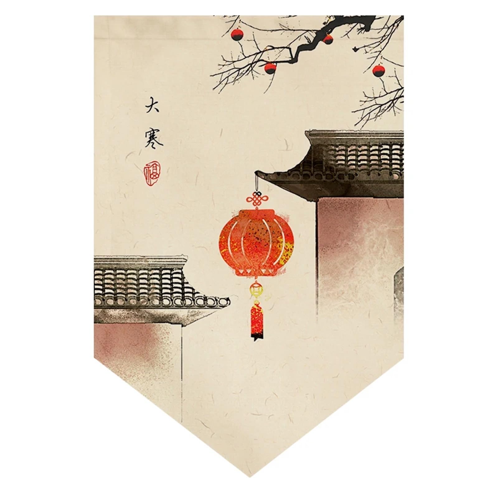 Triangle chinois 24 termes solaires rideau tête de porte décoration cuisine