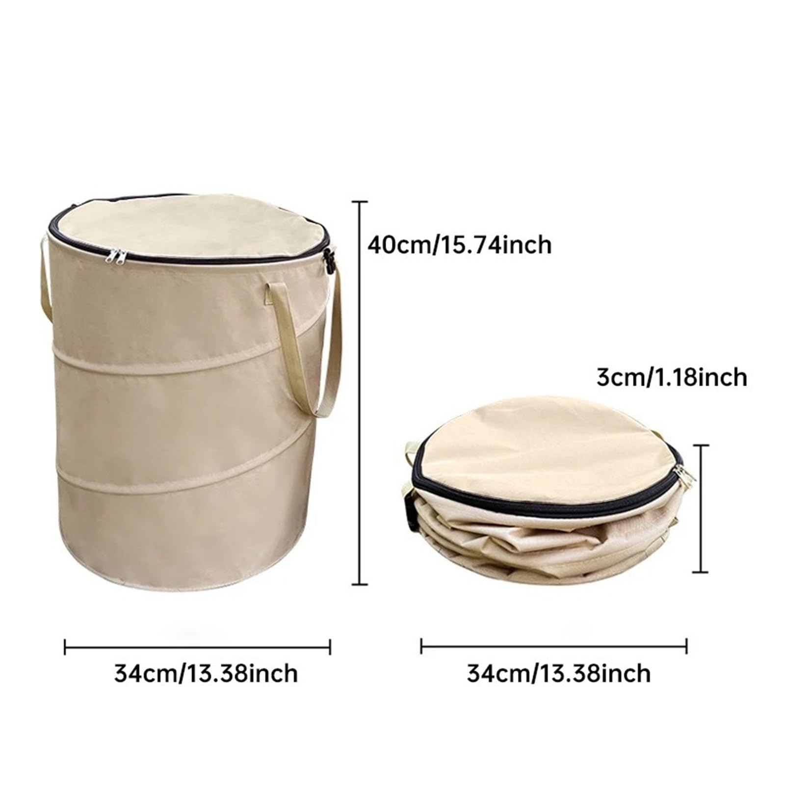 Basurero para Coche Cubo Basura para Acampar Aire Libre Caja Almacenamiento Multifuncional Plegable Bolsa Cesta Ropa Sucia Gran Capacidad Basureros Portátil Coches(Green 3PCS)