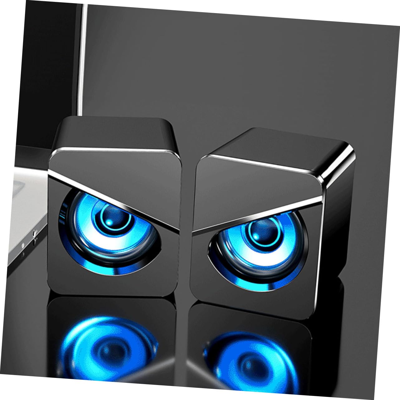 SHINEOFI Altavoces para Computadora de Escritorio 1 Par Negro Abs 3w