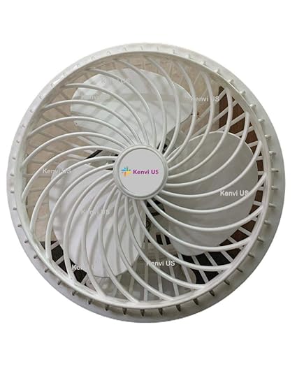 Kenvi US 9 Inch Plastic All-purpose Fan Celling Fan / Wall Fan / Cabin Fan 100% Approved Motor || 1 Year Warranty || HSLV Technology || 1 Year warranty || Model- Cabin fan || QWR01