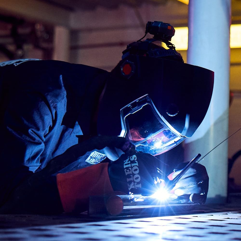 KLEIN TOOLS Welding Gloves, Large, Full Grain Cowhide Leather Palm, Flame-Resistant Cotton Lined Cuff - Image 6