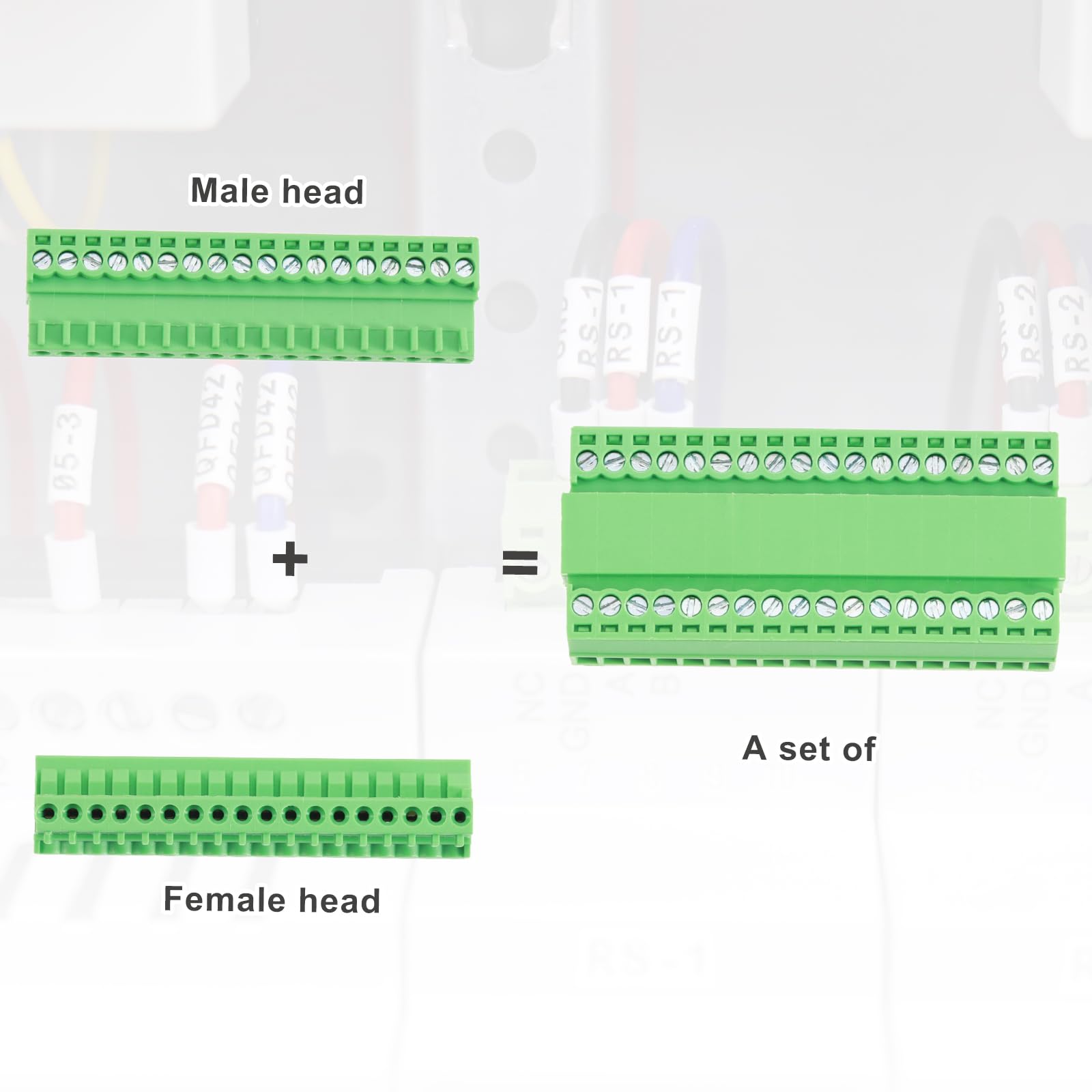 QUARKZMAN 2 Set Connettore A Blocco A Vite Per PCB Maschio Femmina 18 Pin Passo 3mm 0.1 Pollici, Verde