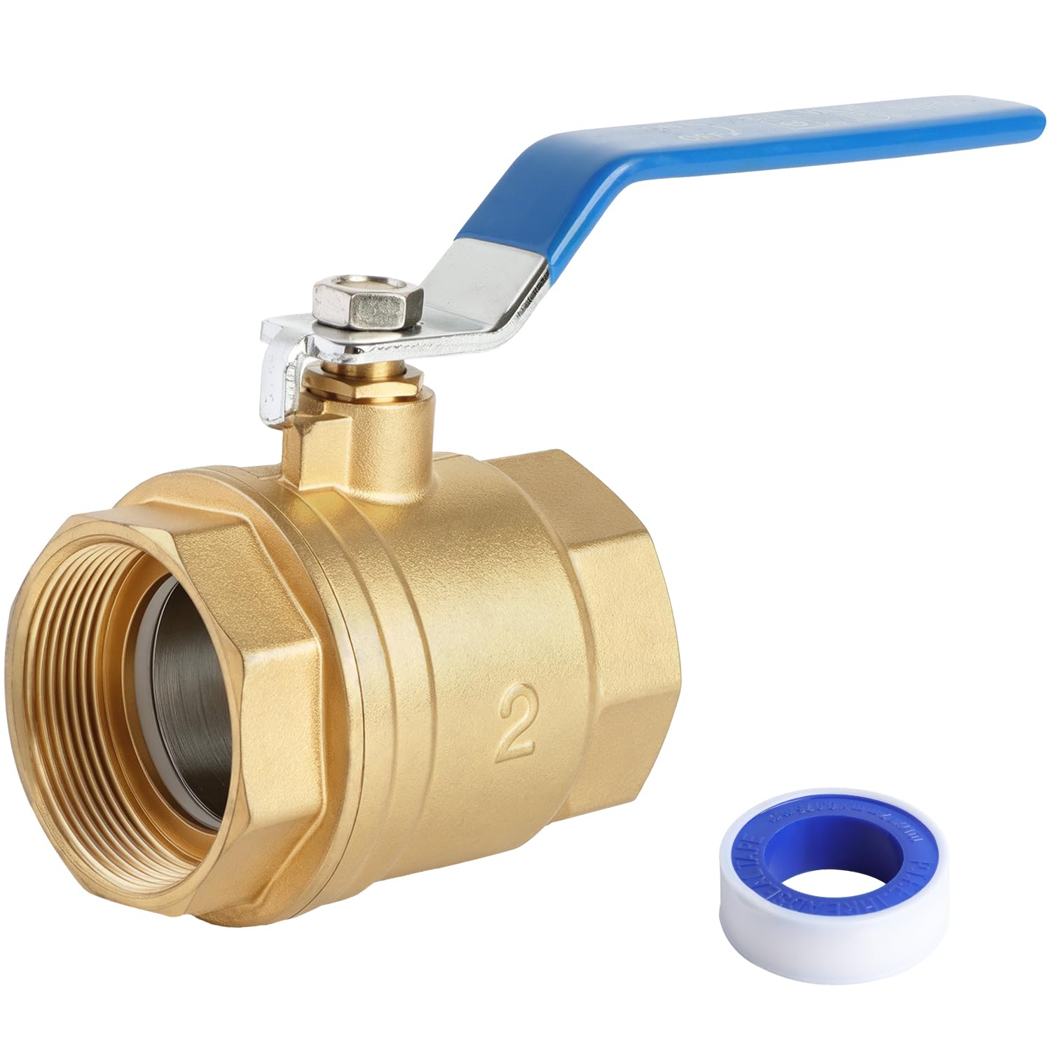 WiseWater 2 inch NPT Full Port Brass Ball Valve