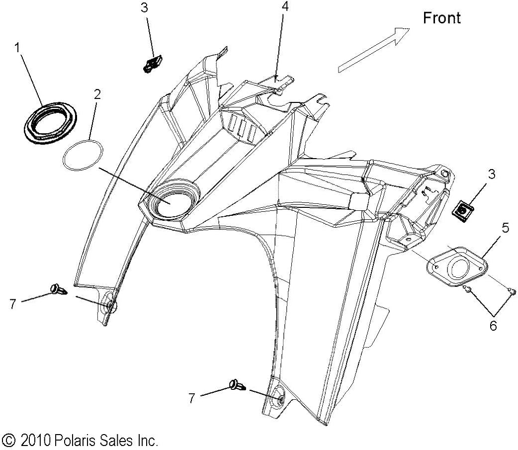 Polaris 2634829-070 Black Console Switchback RMK Assault 800 600 163 155 144