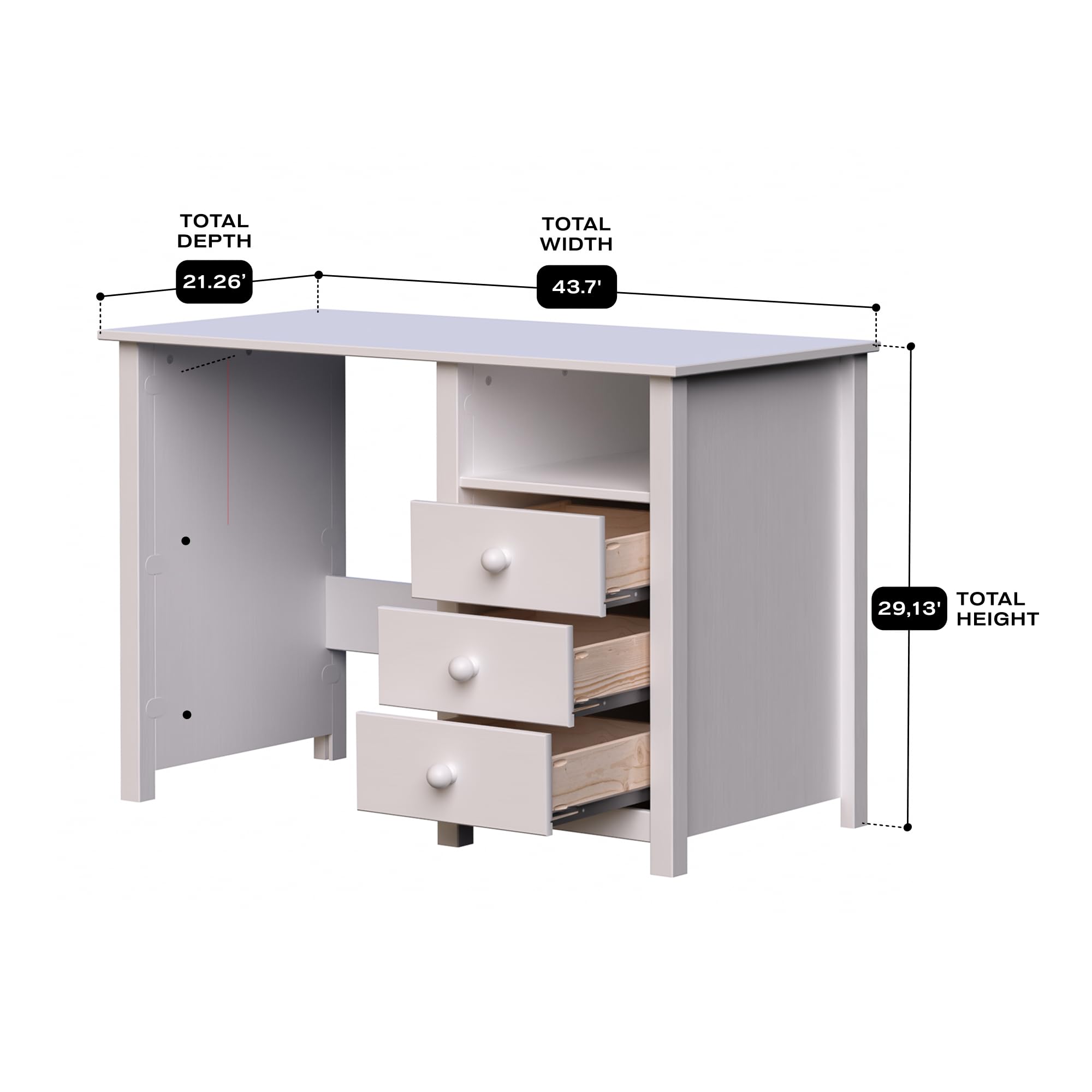 Amazon.com: From the Tree Furniture Solid Wood Desk with Drawers