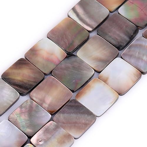 Miniatura 1 de JOE FOREMAN Cuentas sueltas cuadradas de piedras semipreciosas de 0.551 in para hacer joyas, suministros de manualidades hechos a mano, 15 pulgadas