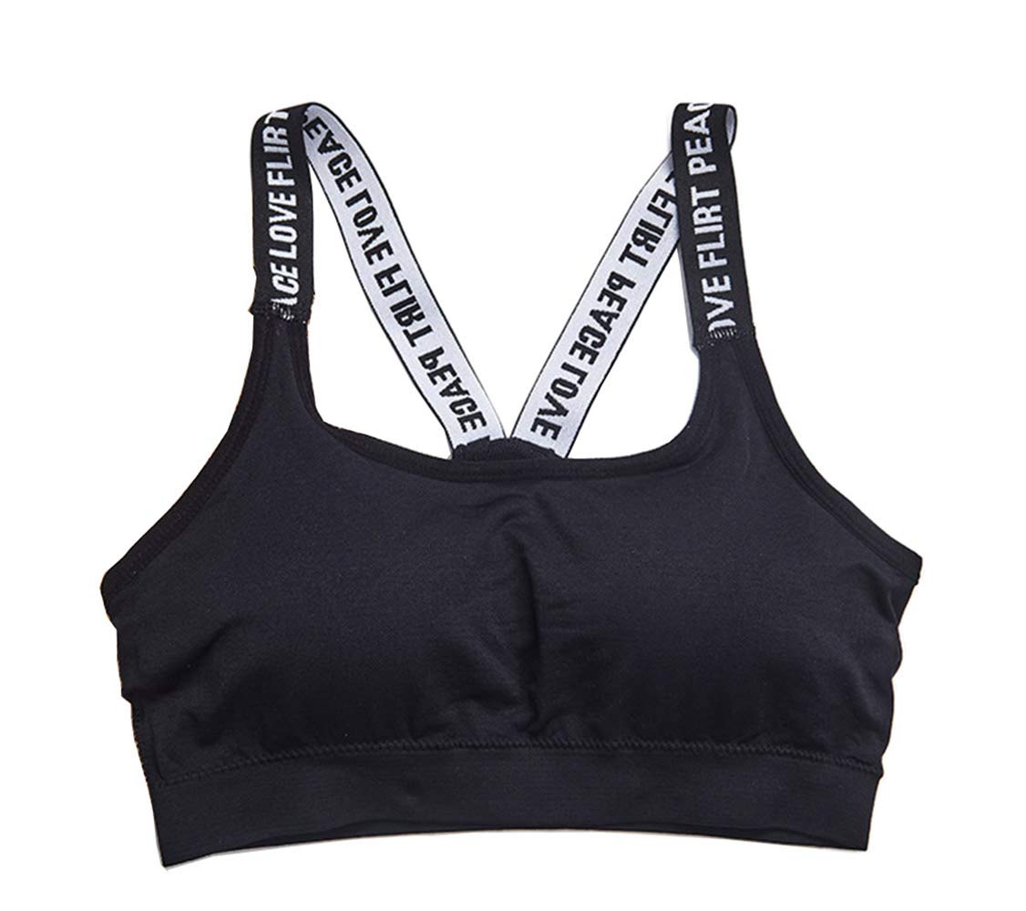 bahucharaji creation Women's Nylon & Cotton Lightly Padded Non-Wired Sports Bra (34, Black1)-picture-34