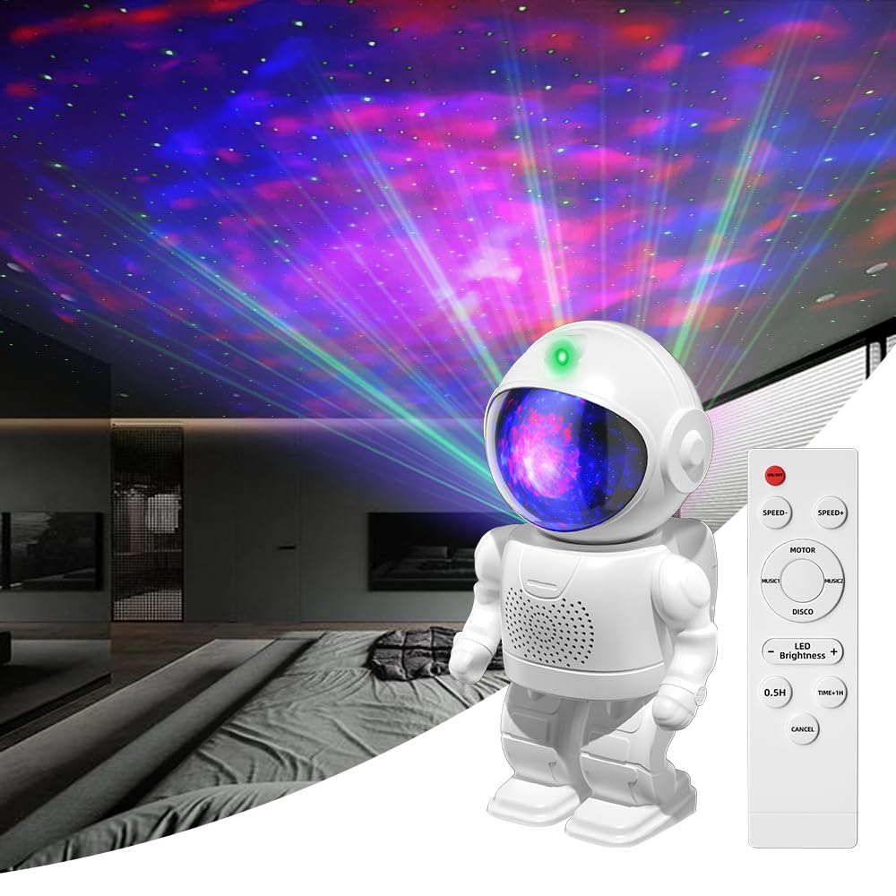 Stage Disco Lights Water Effect Light with Time Star Galaxy Lights Night Lights Starry Nebula Ceiling LED Lamp for Home Disco Bedroom Christmas Party Decorations