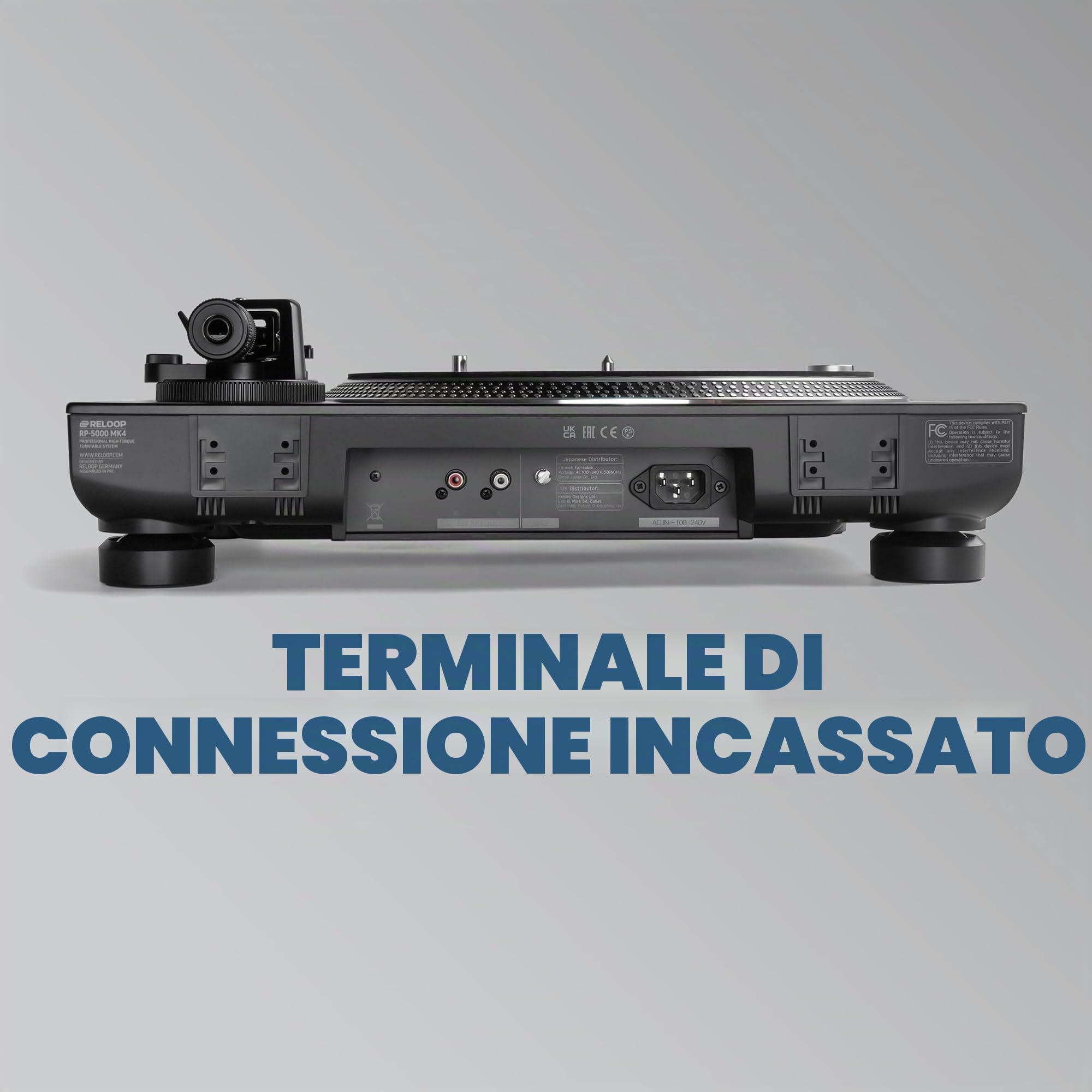 Reloop RP-5000 MK4 - Giradischi High Torque Next Evolution con azionamento diretto, progettato per uso professionale e ad alta durata