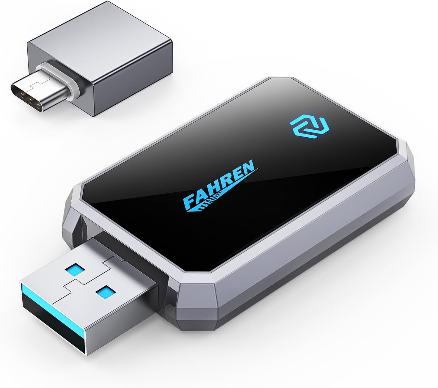 FAHREN Latest-Gen Wireless CarPlay Adapter,Bluetooth & WiFi Connection,Plug-N-Play,No Lag for Navigation,Compatible with iOS 10+ & Car 2017+,Mini Size with USB-A Extension Cable & Type-C Adapter FAHREN Latest-Gen Wireless CarPlay Adapter,Bluetooth & WiFi Connection,Plug-N-Play,No Lag for Navigation,Compatible with iOS 10+ & Car 2017+,Mini Size with USB-A Extension Cable & Type-C Adapter