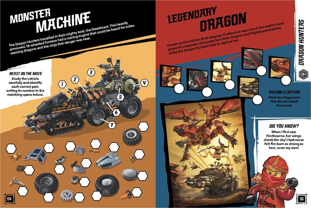 LEGO® NINJAGO®: The Epic History (with Kai, Lord Garmadon and Master Wu minifigures and fold-out play scene)