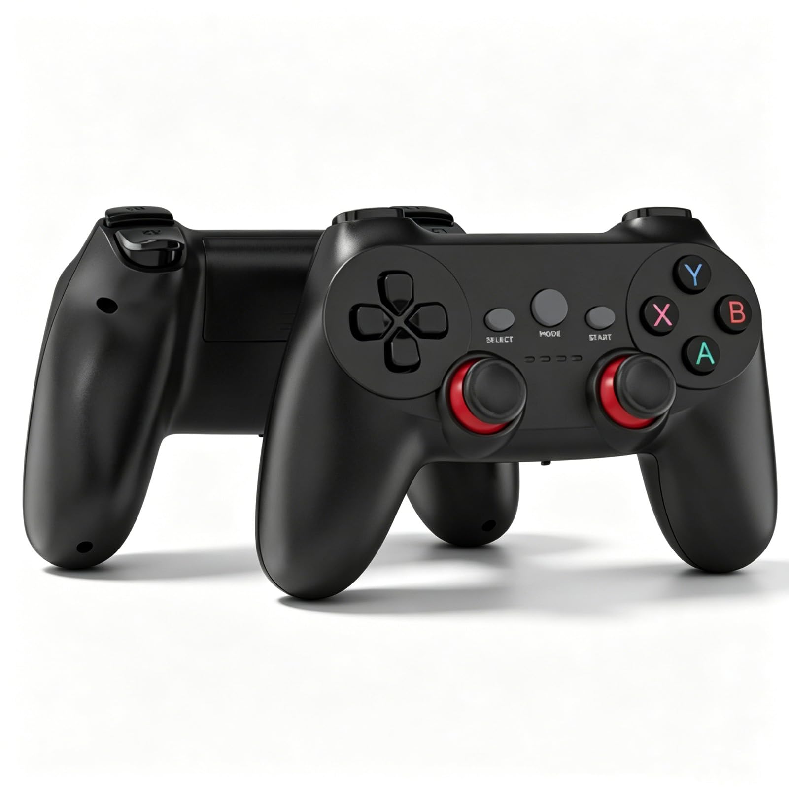 CHEOTIME Gaming Manette Sans Fil 2,4 G, Console de Jeux Rétro Portable pour Consoles d'ordinateur TV PC, avec Récepteur USB Plug and Play Double Manette, Design Ergonomique