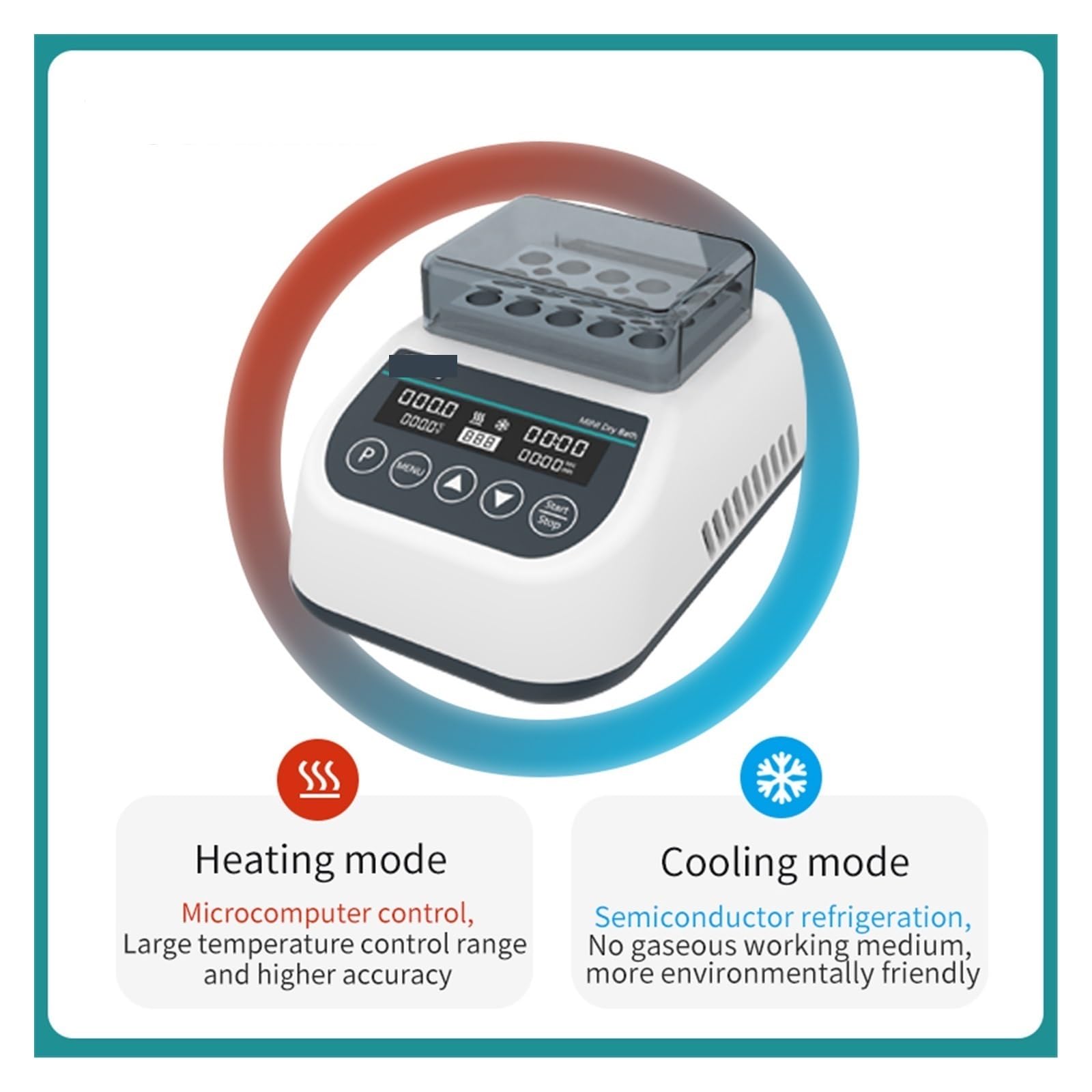 Mini riscaldatore da laboratorio termostatico for incubatore a bagno secco portatile con blocco riscaldante for centrifuga Tu 0,2/0,5/1,5/2 ml,Velocità precisa(MDB (1.5mlx15))