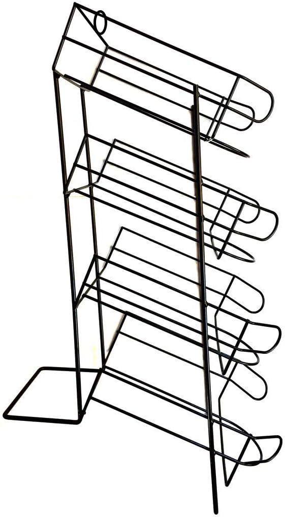 Only Hangers Black Wire Countertop Hat Display Holds 36-48 Caps - 4 Tiers