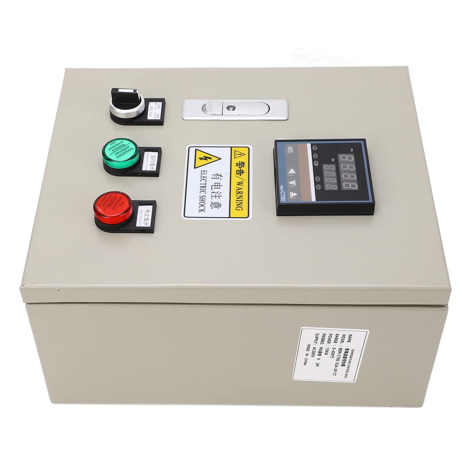 Controlador de Temperatura PID, Termostato Digital de Alta Precisión para Hornos IR, Máquinas de Curado UV, Acero Inoxidable 380VAC 15KW