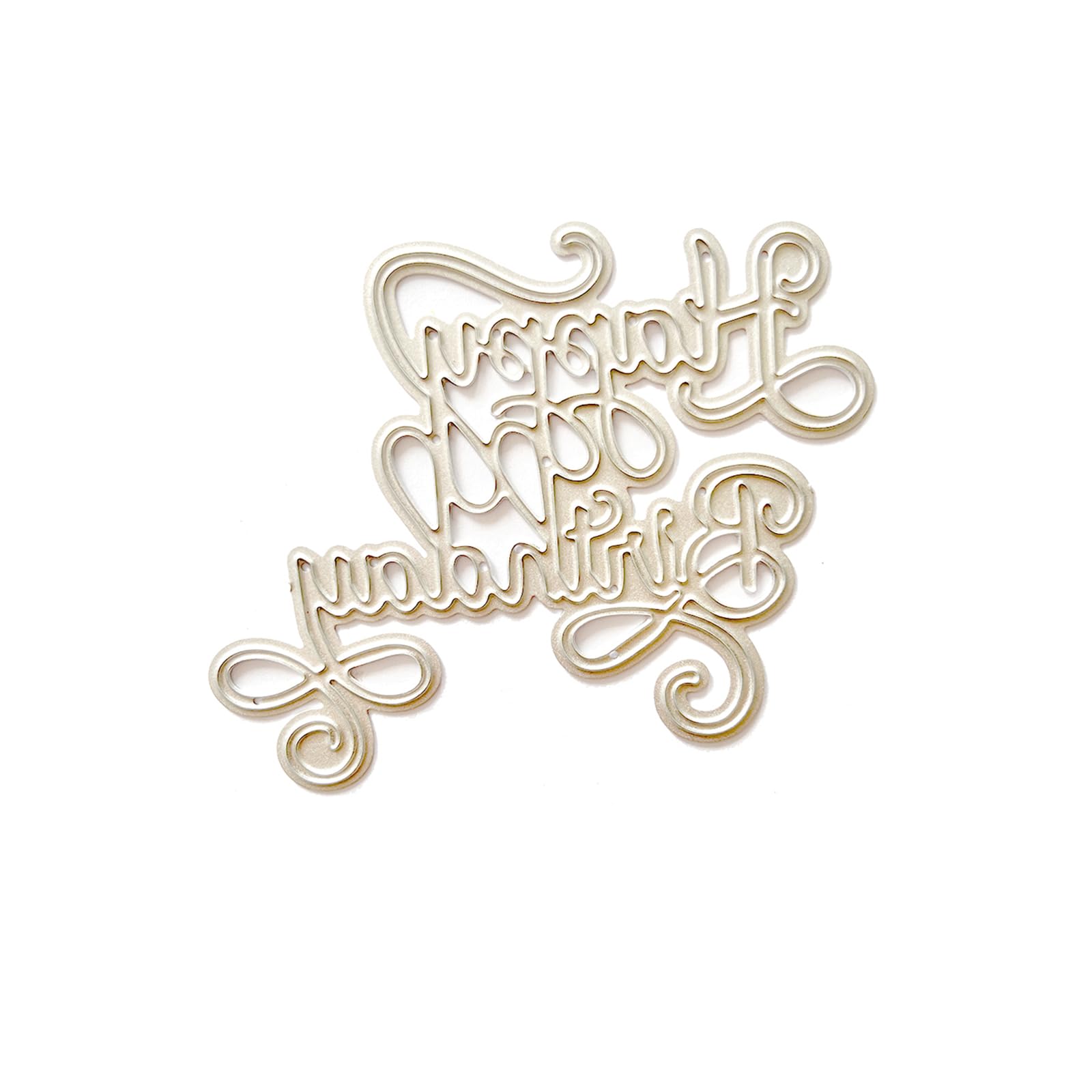LiRRvb Happy Birthday Metal Cutting Dies Stencils for Scrapbooking Decorative Embossing Paper Cards Template Decor Die Cuts Metal Cutting Dies