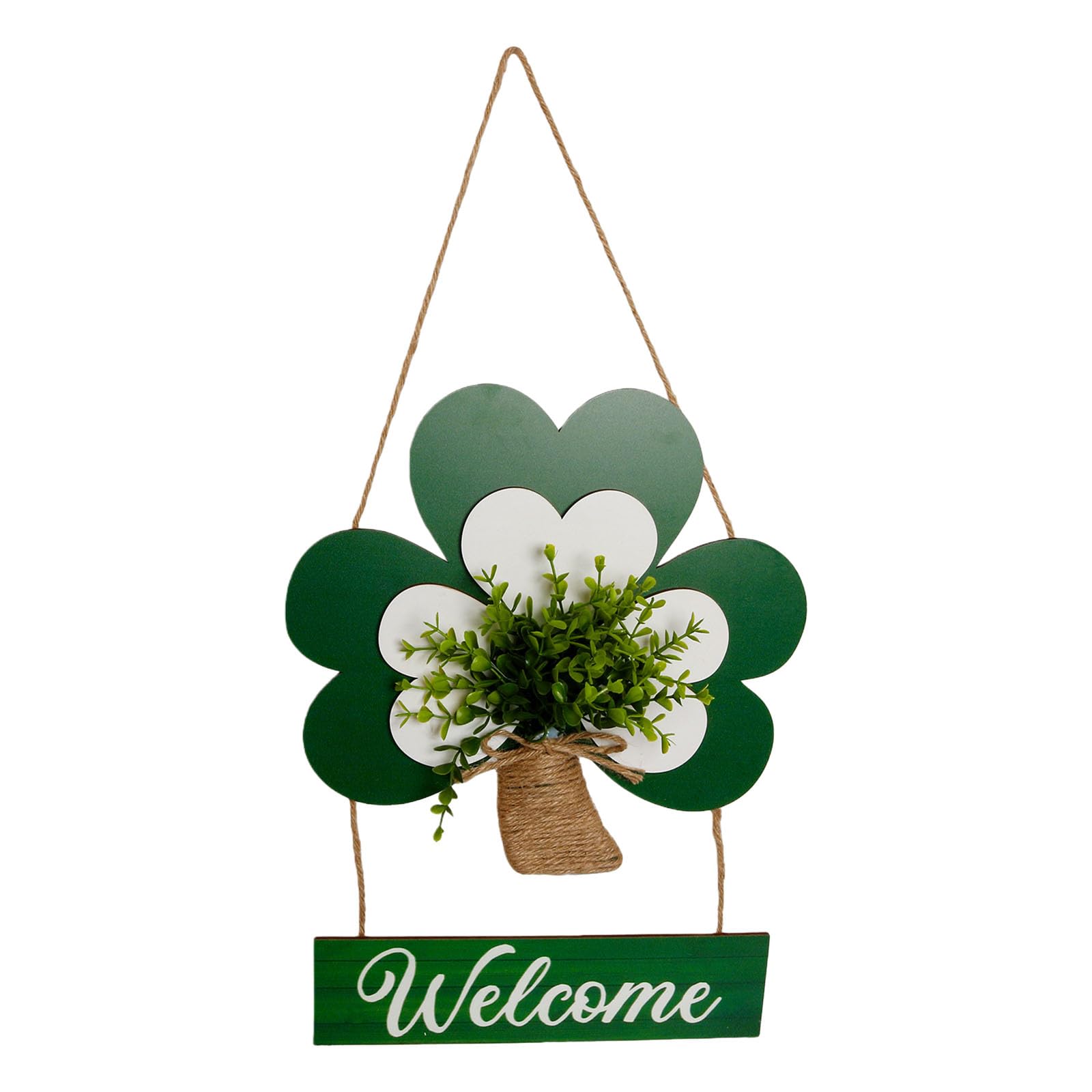Easy Install Wood Shamrocks Sign for Patrick ' s Day Door Hanging Decors Perfect for Creating Festival Atmospheres Indoors Party Shamrocks Decors