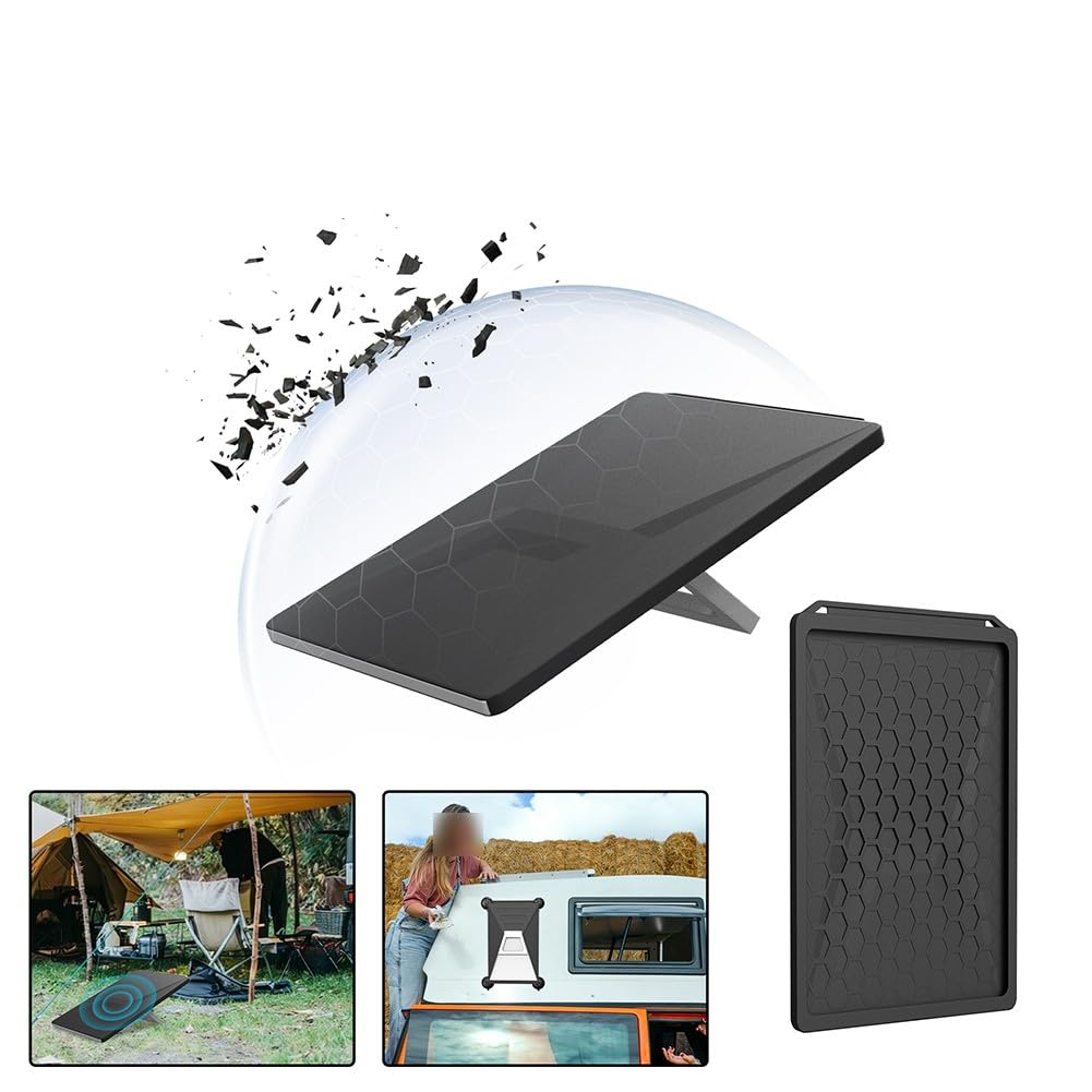 Silikon-Schutzhülle für Starlink für Gen 3 Antenne, sturzsichere Abdeckung mit Griff & Aufhängeloch für Outdoor Camping Wandern, Schwarz