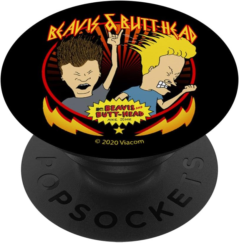 Beavis and Butt-Head Rock On Portrait PopSockets PopWallet for MagSafe
