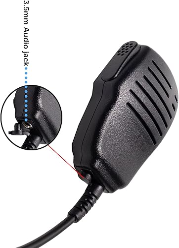 Miniatura 6 de Micrófono de radio Xpr3500e, micrófono de hombro con altavoz para Motorola XPR3000 XPR3300e XPR3500 Walkie Talkie Radio bidireccional