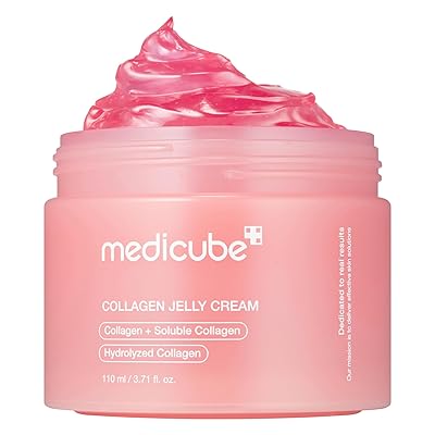medicube Collagen Jelly Cream- Niacinamide & Freeze-Dried Hydrolyzed Collagen-Boosts skin barrier hydration & gives 24h Glow & Firmer looking skin | No artificial color, Korean skincare (3.71 fl.oz.)
